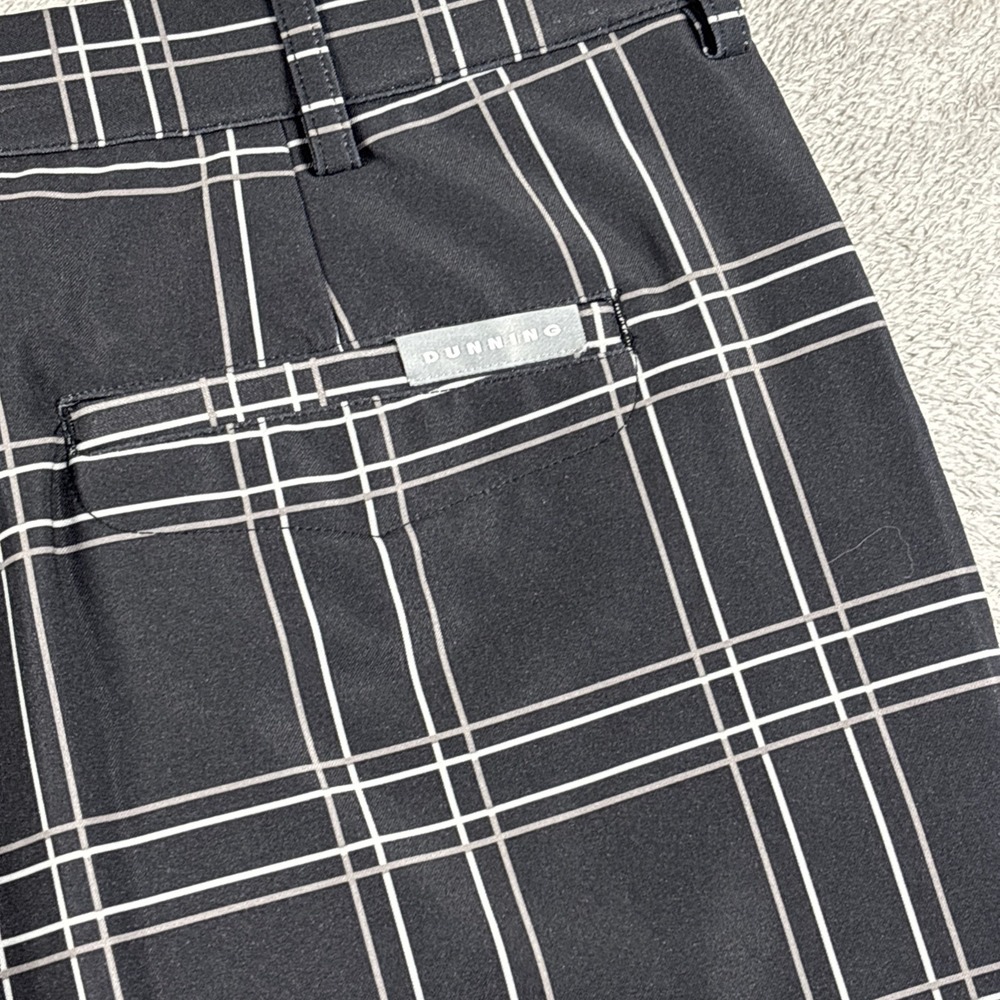 Dunning Golf Shorts Black Gray Plaid Fit Woven Performance Men's Size 40 - Picture 10 of 10